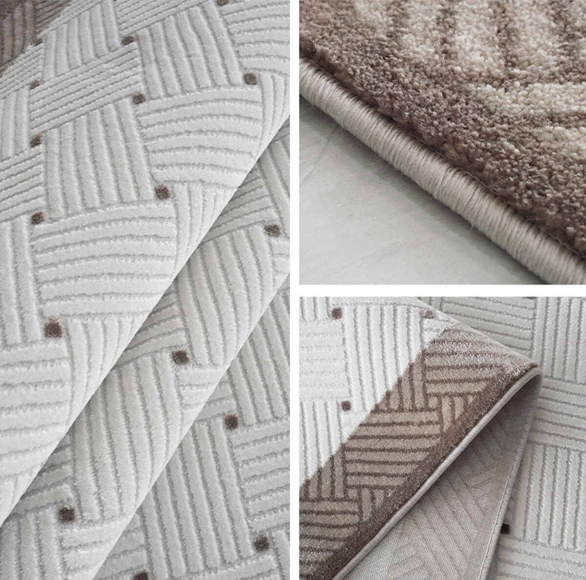Classic Scandinavian 3D design Wilton woven carpet (Square) 