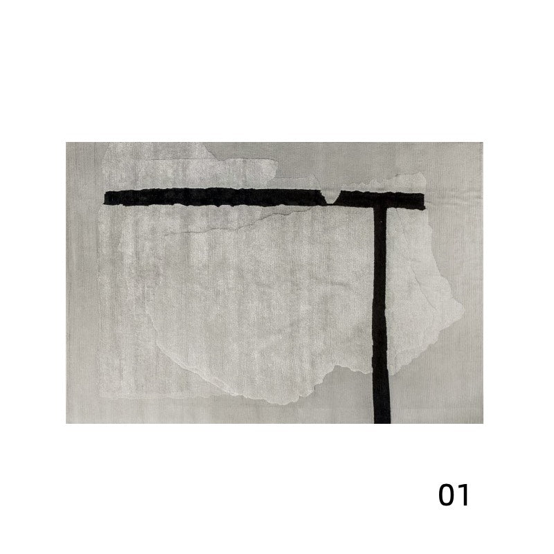 High-quality handmade tufted gun-stitched carpet (ink painting)