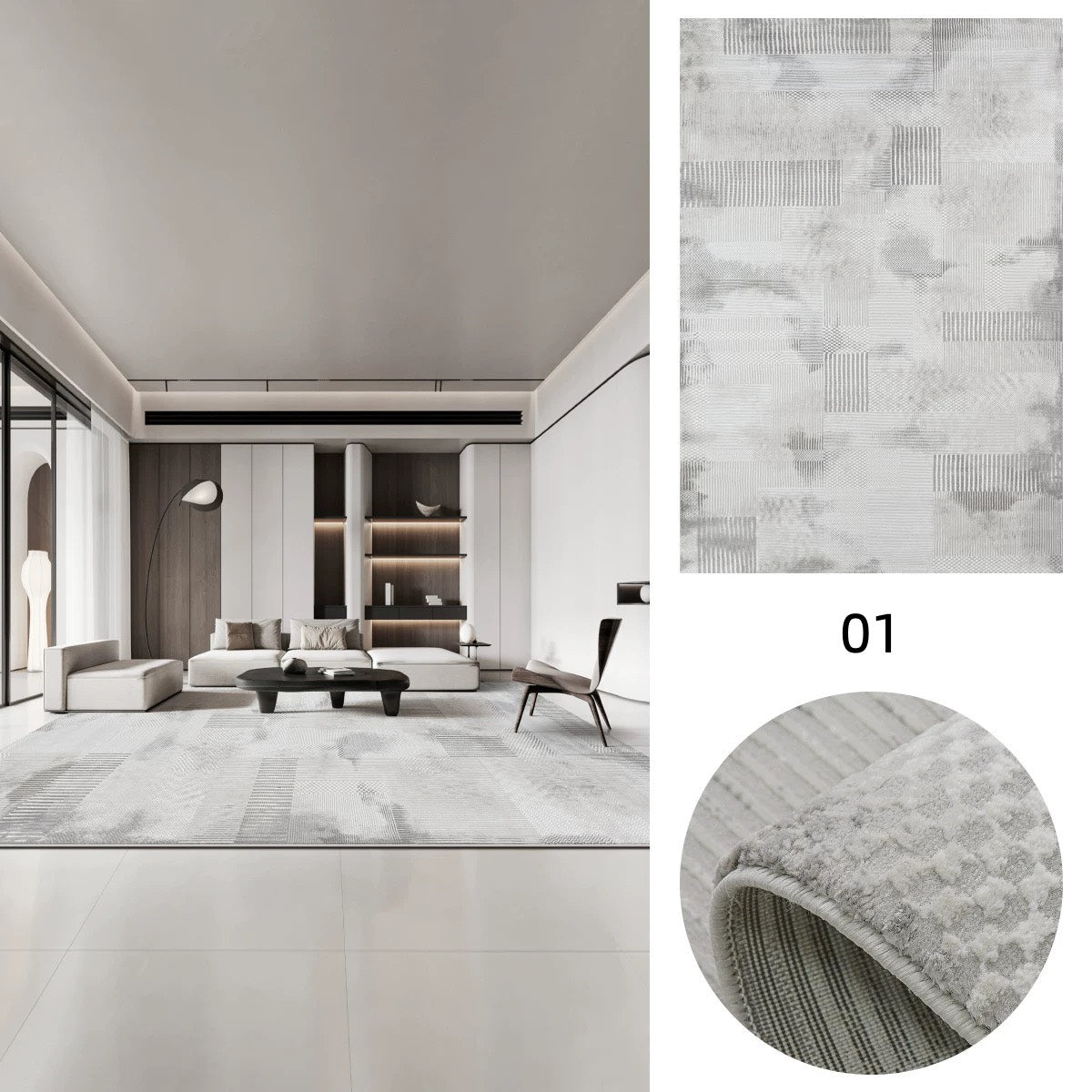 Classic Nordic 3D design Wilton woven carpet (velvet) 