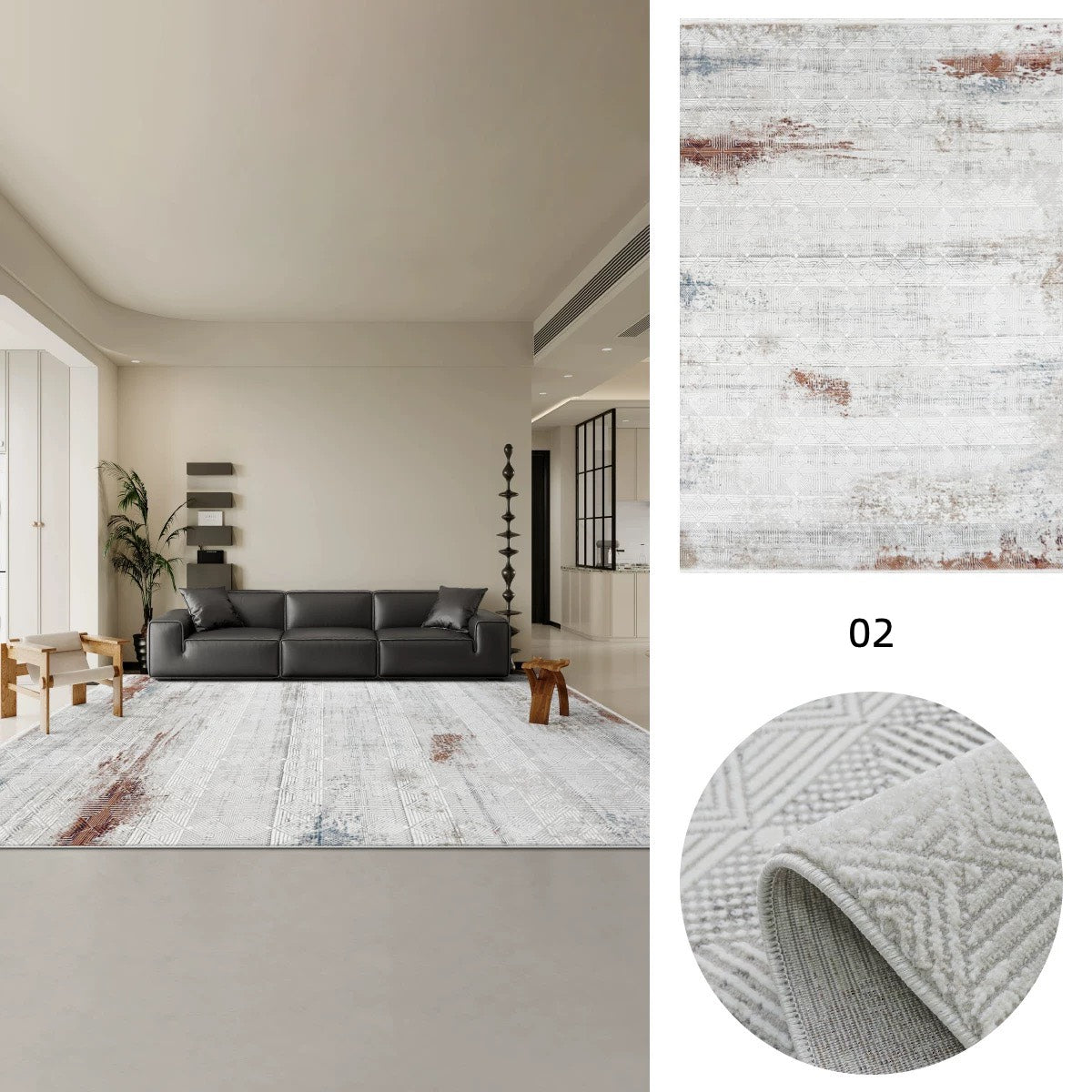 Classic Scandinavian 3D design Wilton woven carpet (lyoness) 