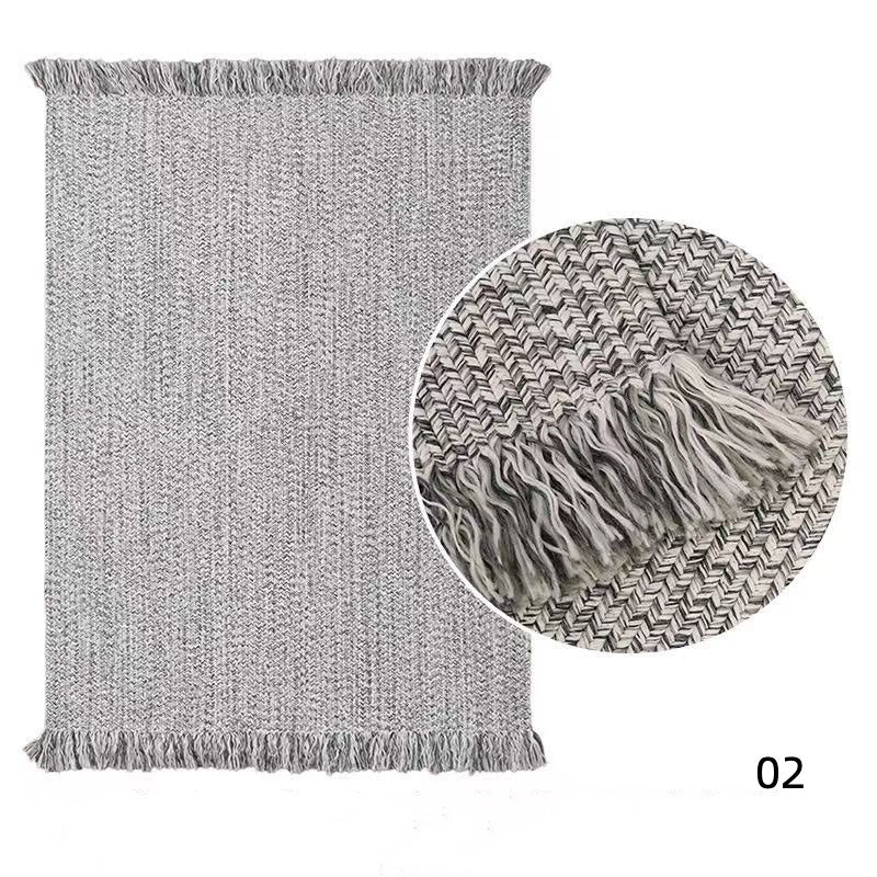 Create a natural tropical atmosphere! Hand-woven fringe carpet (SOFTY)
