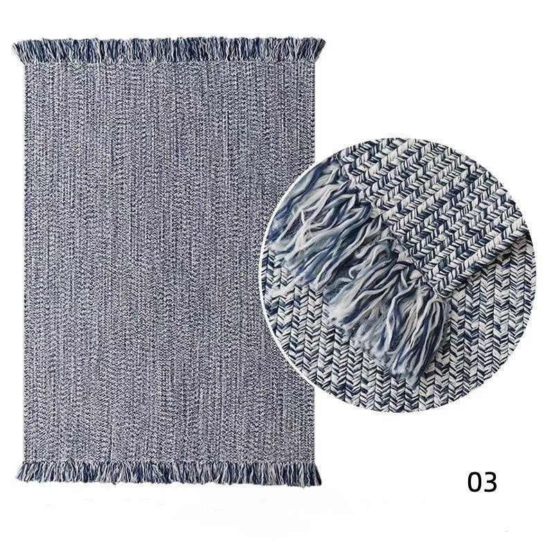 Create a natural tropical atmosphere! Hand-woven fringe carpet (SOFTY)