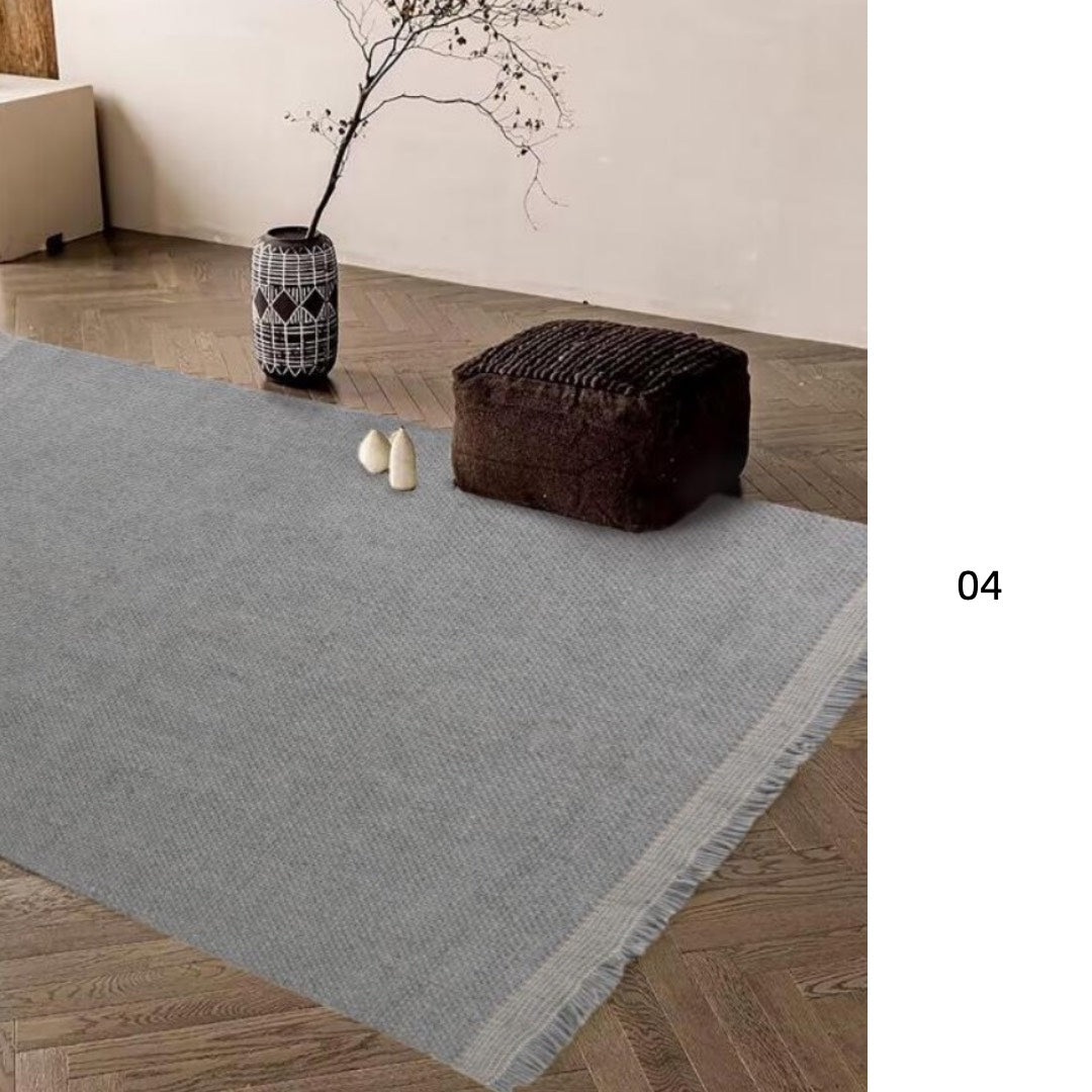 Hand-woven carpet made using only natural materials! A high-quality item that you can use for a long time (cross)