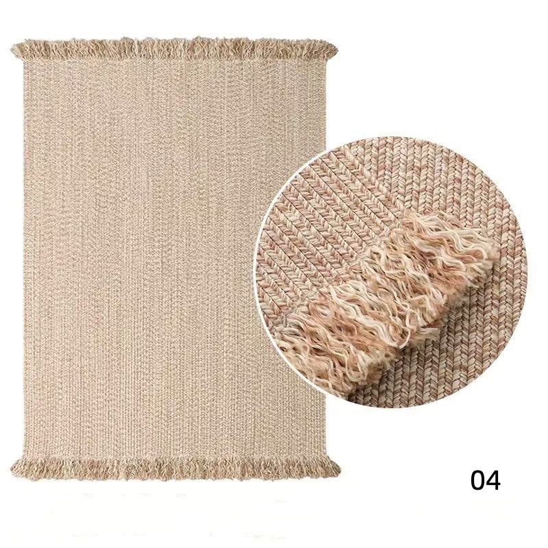 Create a natural tropical atmosphere! Hand-woven fringe carpet (SOFTY)