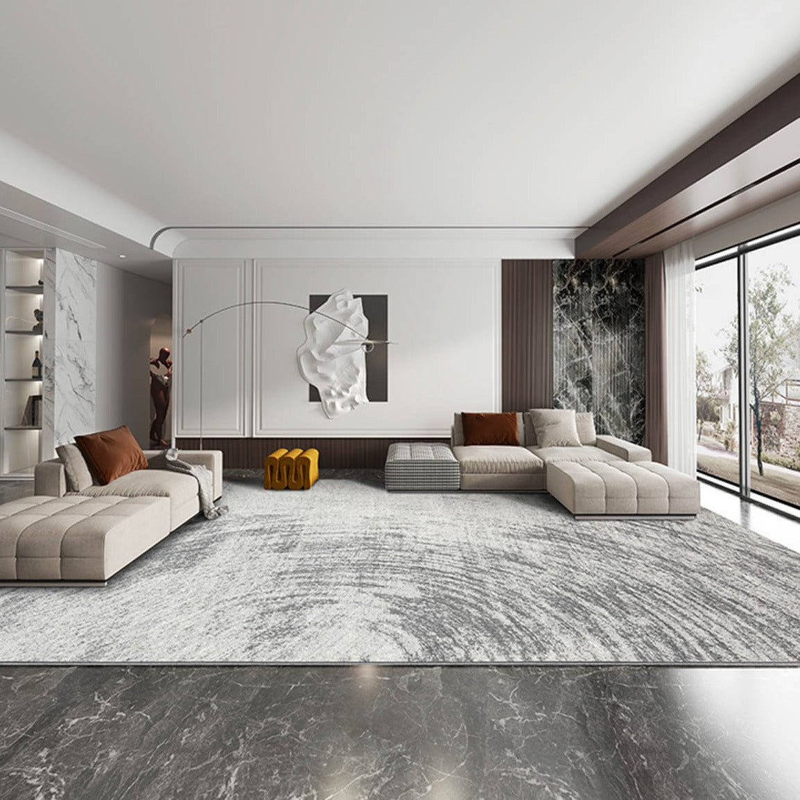 Classic Scandinavian 3D design Wilton woven carpet (MELT) 