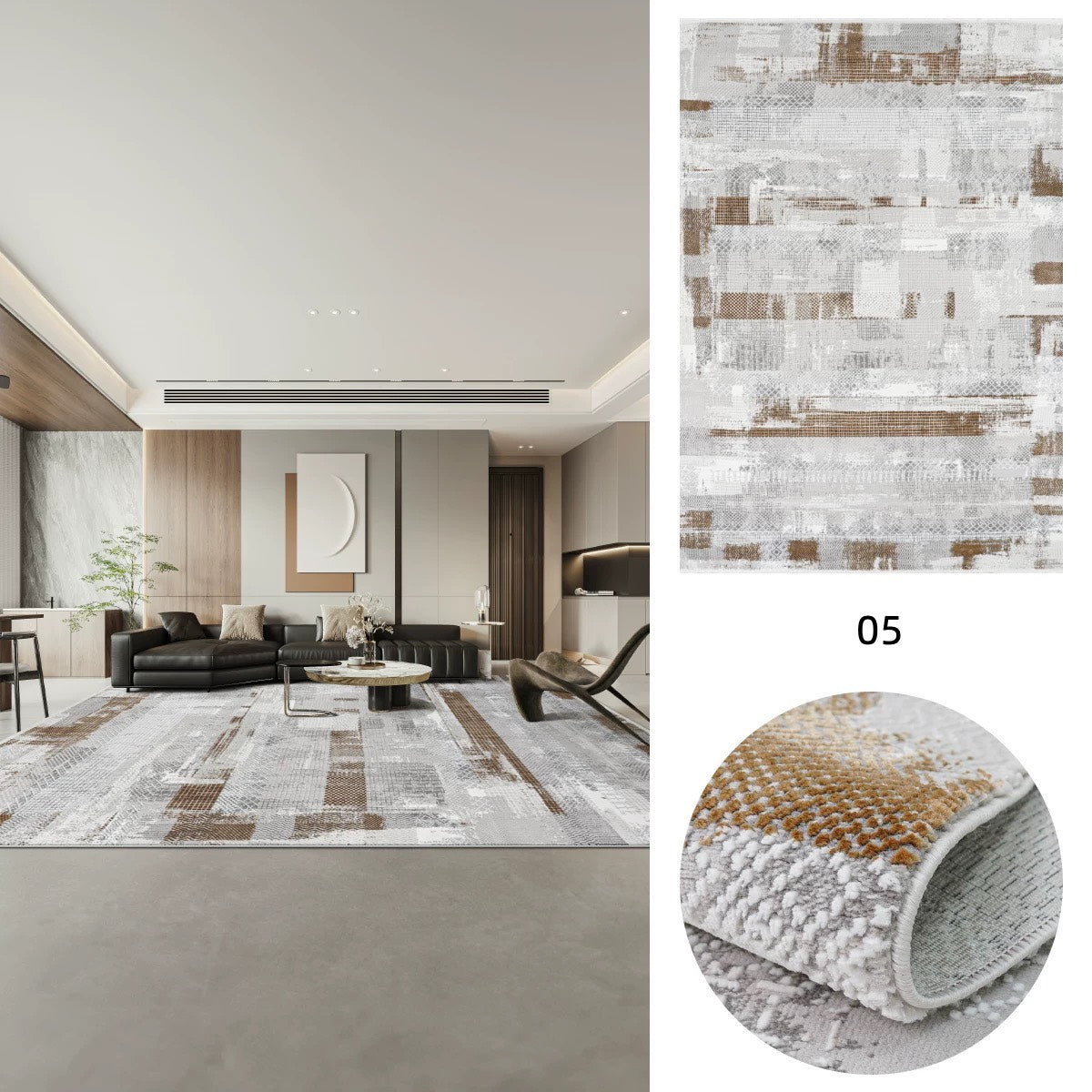 Classic Scandinavian 3D design Wilton woven carpet (lyoness) 