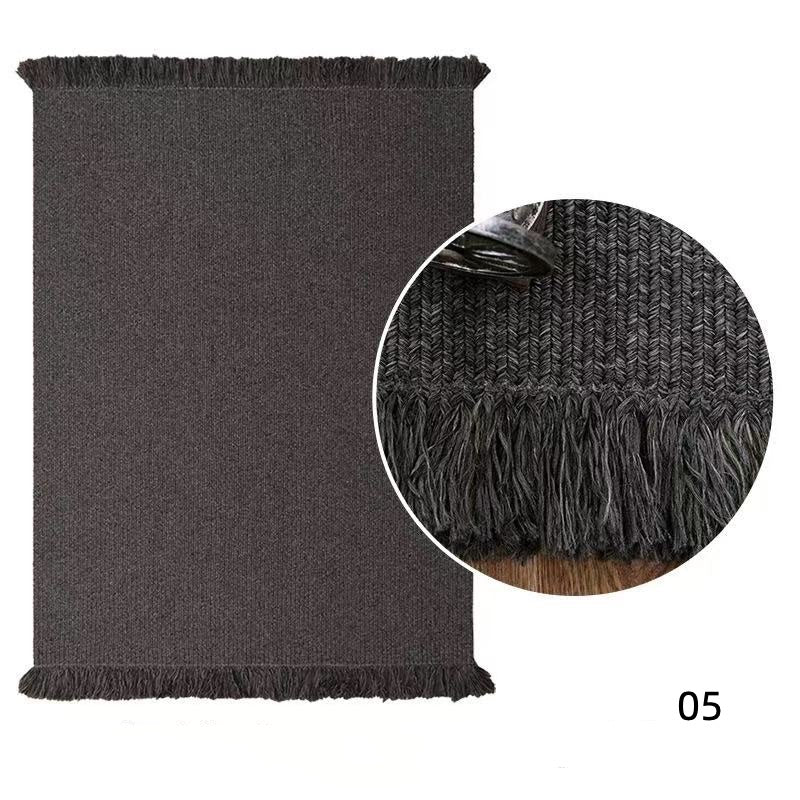 Create a natural tropical atmosphere! Hand-woven fringe carpet (SOFTY)