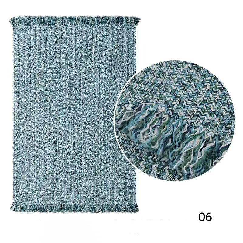 Create a natural tropical atmosphere! Hand-woven fringe carpet (SOFTY)