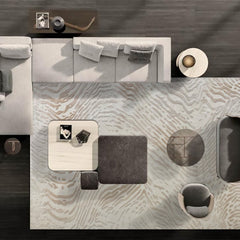 Classic Scandinavian 3D design Wilton woven carpet (moon river)