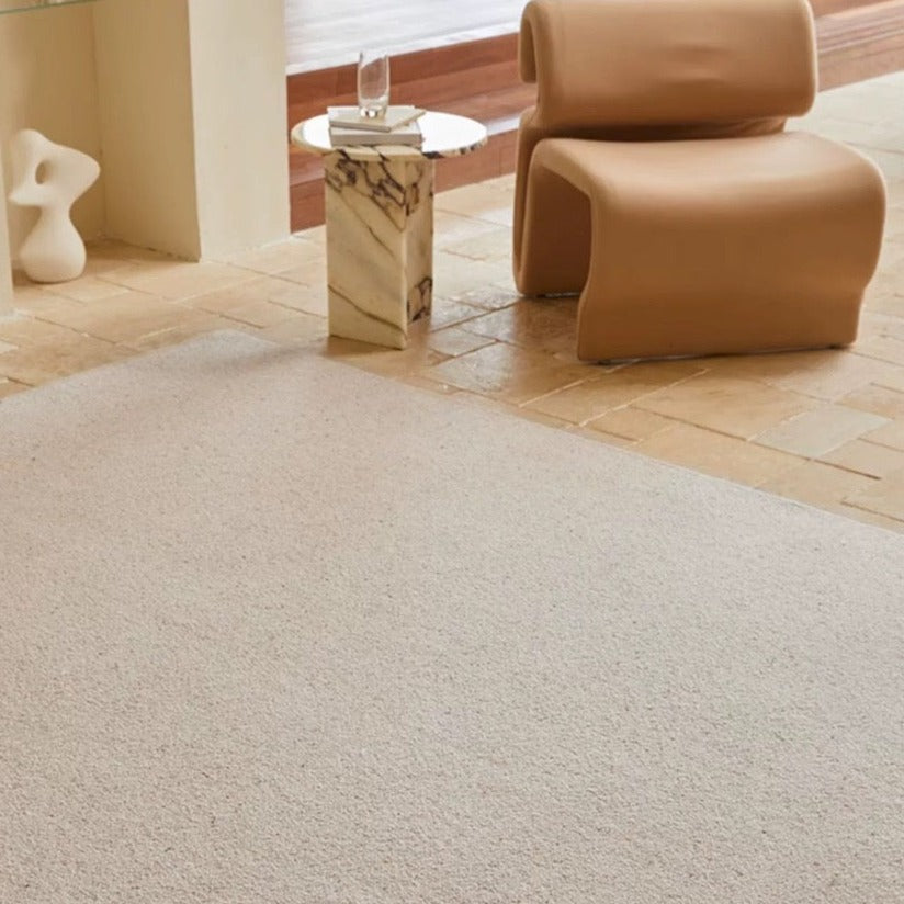 Machine-woven carpet made from 100% pure natural wool! A high-quality item that you can use for a long time (Nude) 