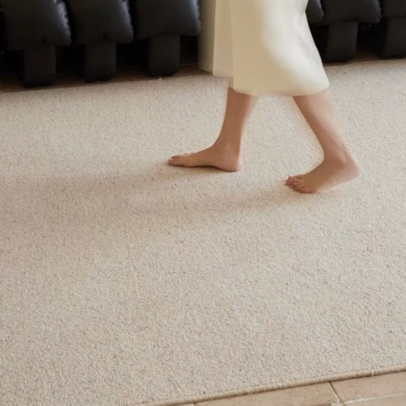Machine-woven carpet made from 100% pure natural wool! A high-quality item that you can use for a long time (Nude) 