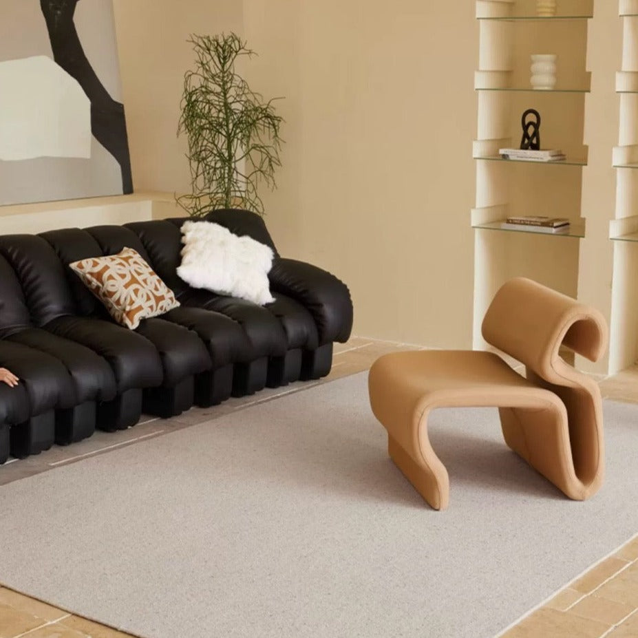 Machine-woven carpet made from 100% pure natural wool! A high-quality item that you can use for a long time (Nude) 