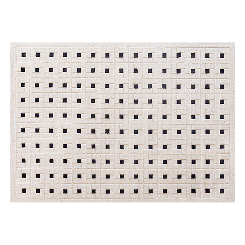 Modern French style is cute. 3D cut design luxury Wilton woven carpet (Black Square) 