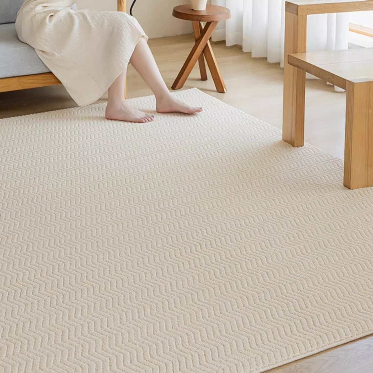 Machine-woven carpet made from pure natural wool! A high-quality item that you can use for a long time (Order) 