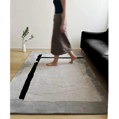 High-quality handmade tufted gun-stitched carpet (ink painting)