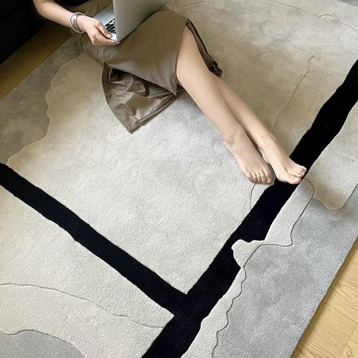 High-quality handmade tufted gun-stitched carpet (ink painting)