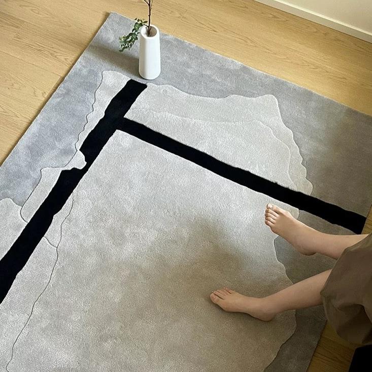 High-quality handmade tufted gun-stitched carpet (ink painting)