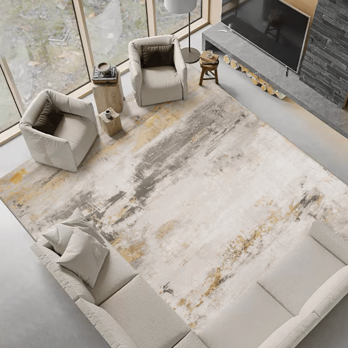 Classic Nordic 3D design Wilton woven carpet (Turkish carpet 07) 