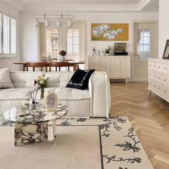 Classic Scandinavian 3D design Wilton woven carpet (Blooming Flowers)
