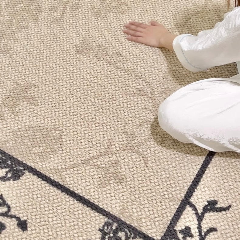 Classic Scandinavian 3D design Wilton woven carpet (Blooming Flowers)
