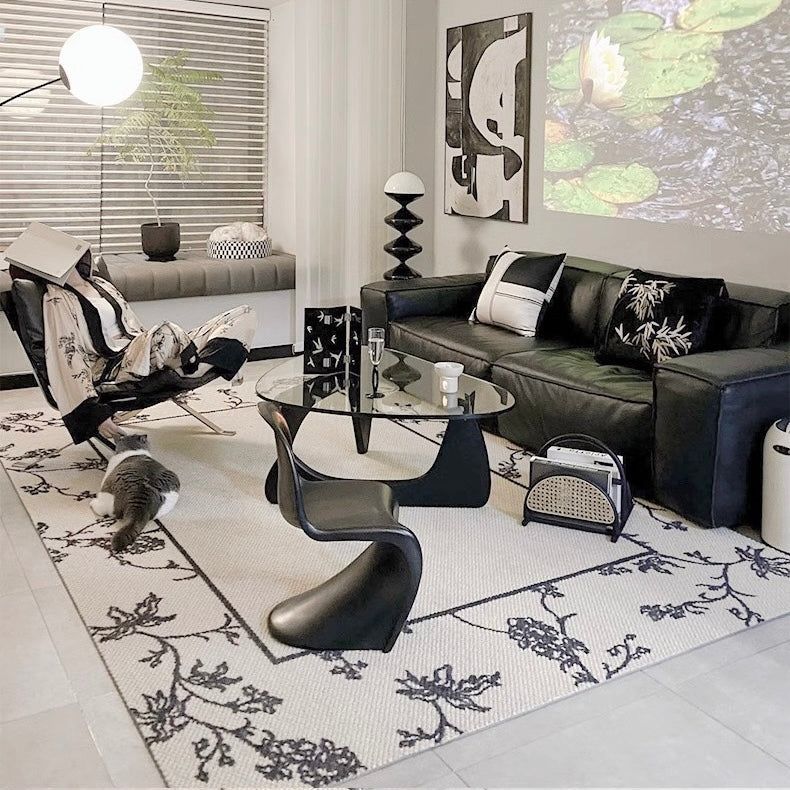 Classic Scandinavian 3D design Wilton woven carpet (Blooming Flowers)
