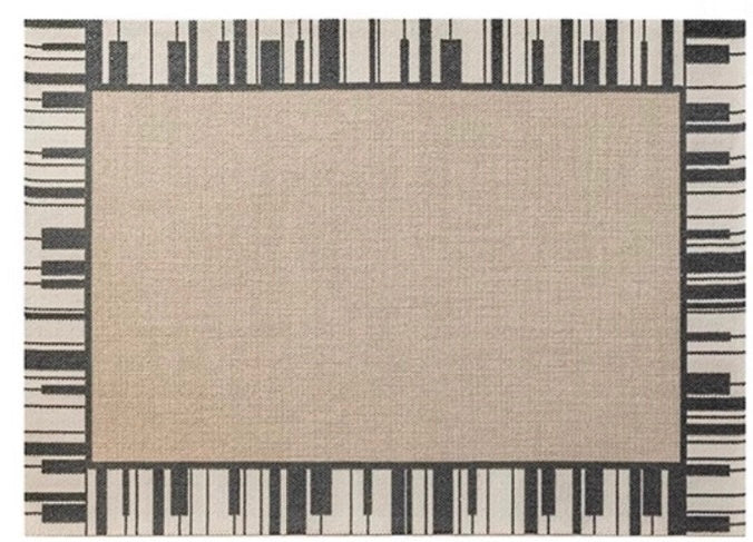 Classic Scandinavian 3D design Wilton woven carpet (Piano Keys)