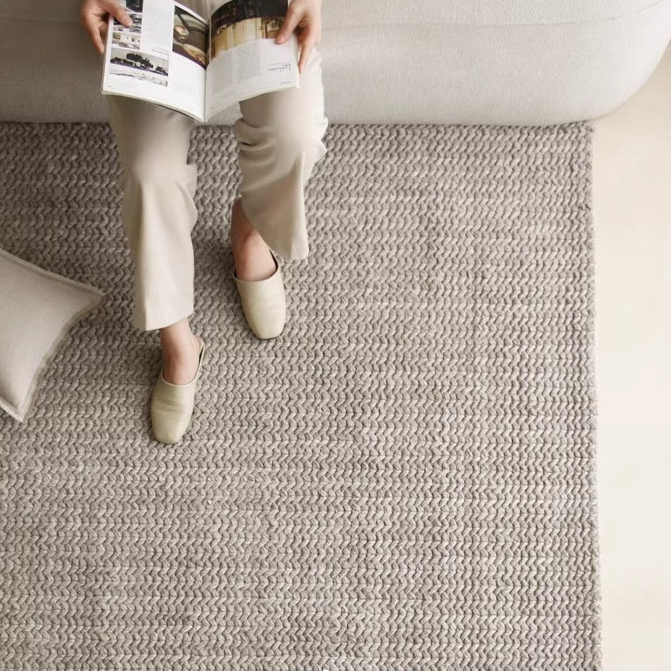 Hand-woven carpet made from only natural materials! A high-quality item that you can use for a long time (wheat ear)