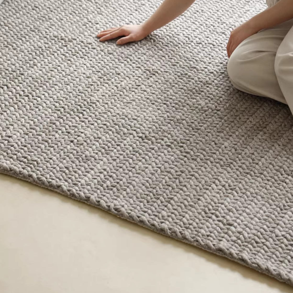 Hand-woven carpet made from only natural materials! A high-quality item that you can use for a long time (wheat ear)