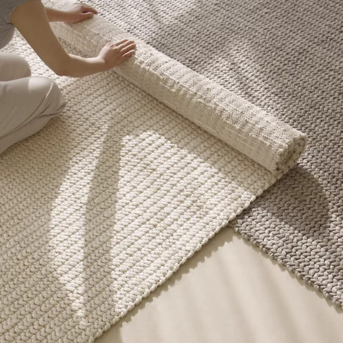 Hand-woven carpet made from only natural materials! A high-quality item that you can use for a long time (wheat ear)