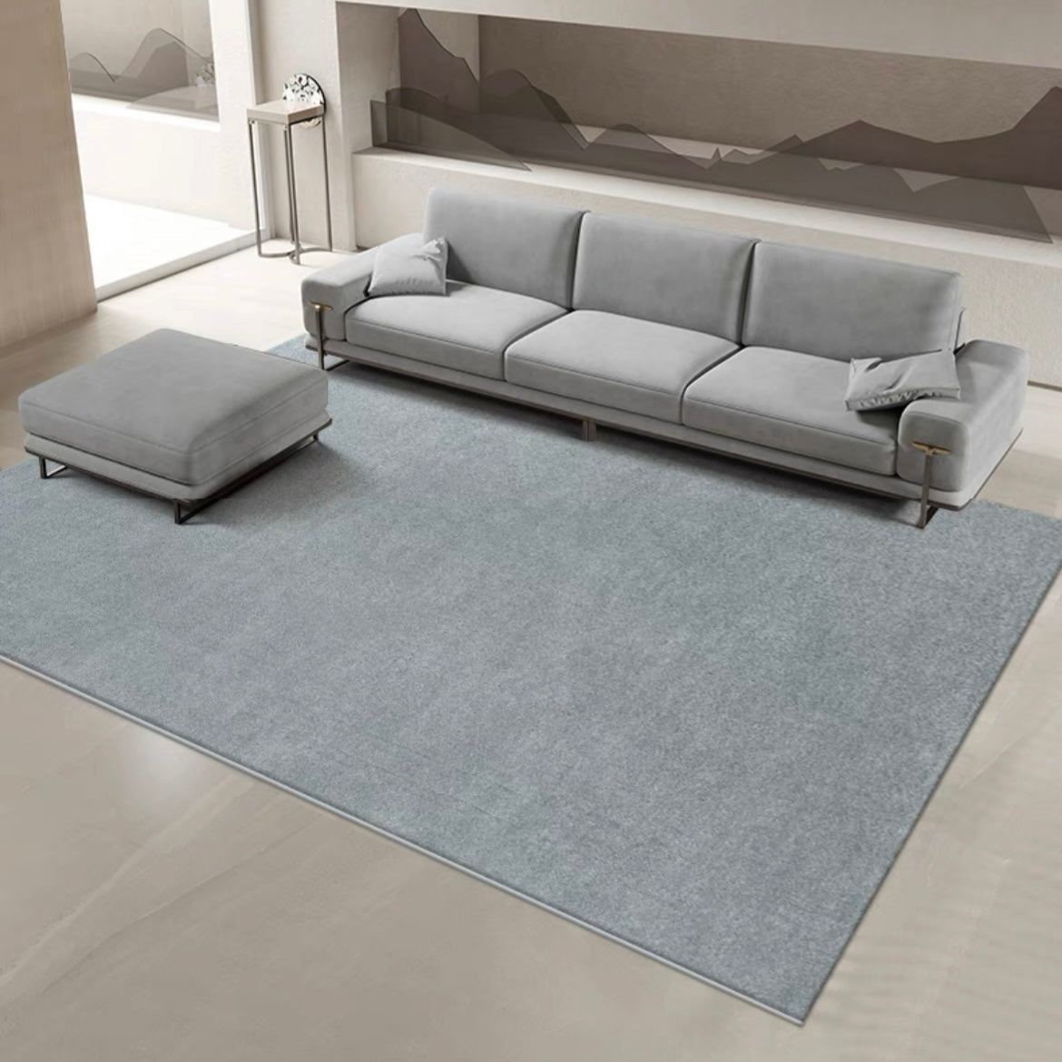 Perfect for a monochrome room. Stylish grey Wilton rug (Annie) 