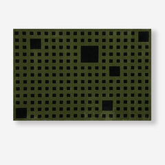 Luxury handmade tufted gun stitch carpet (Green Square)