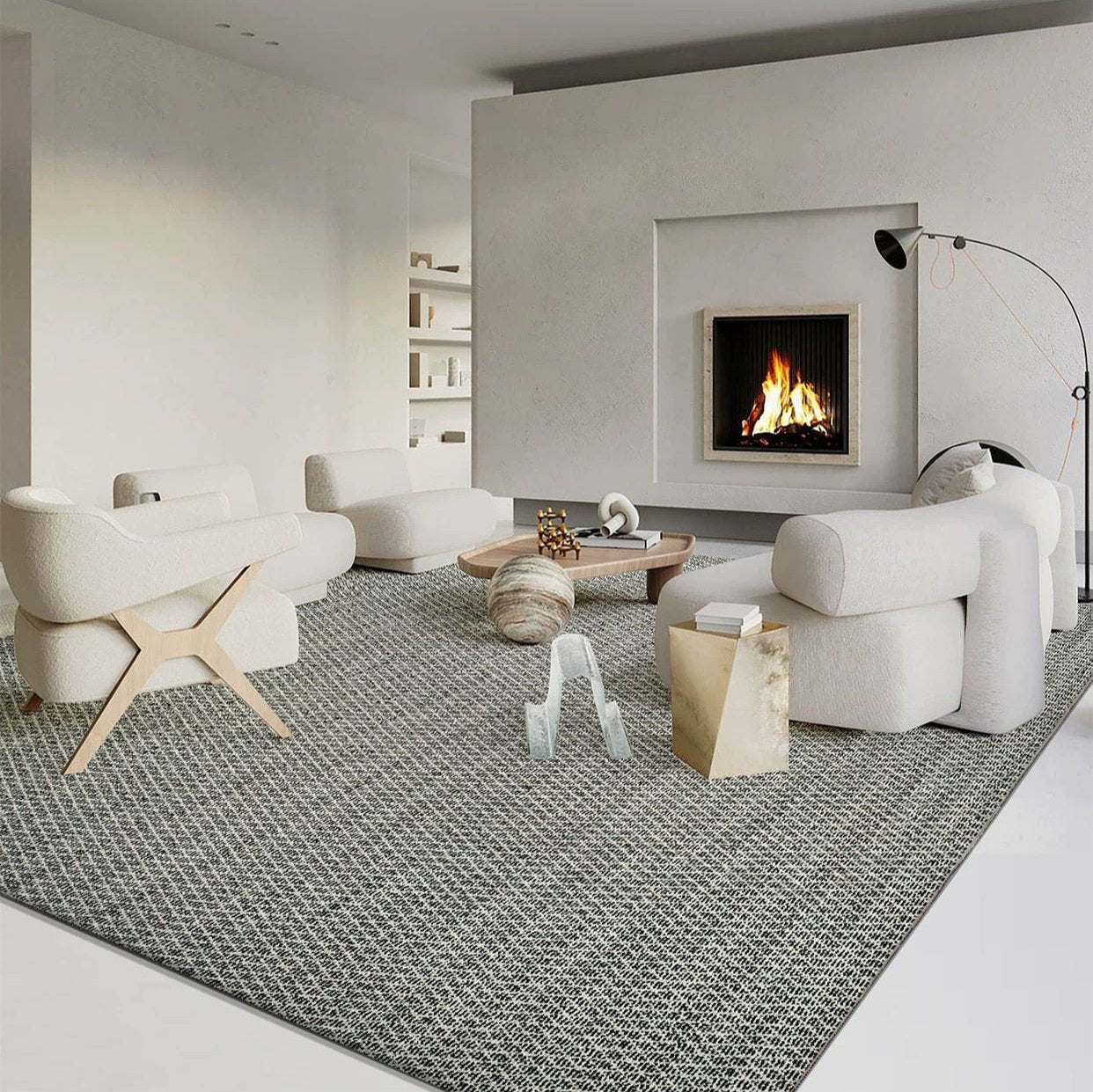 Classic Scandinavian 3D design Wilton woven carpet (CoCo)