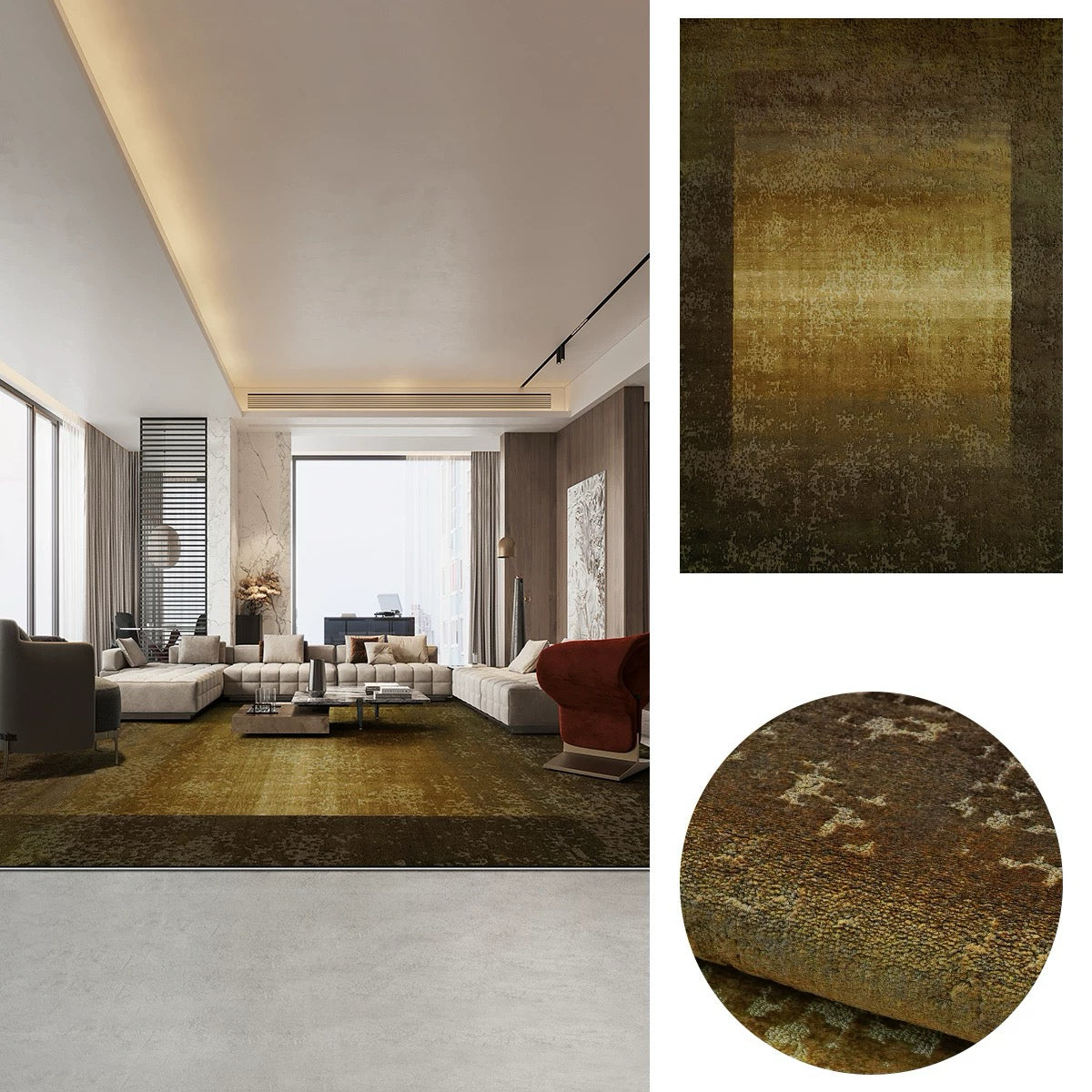 Perfect for a monochrome room. Stylish grey Wilton woven rug (Keladi)