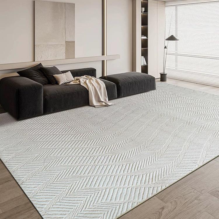 Classic Nordic 3D design Wilton woven carpet (Clear Moon) 