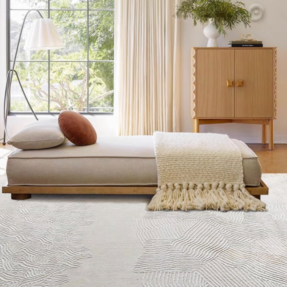 Classic Nordic 3D design Wilton woven carpet (Clear Moon) 