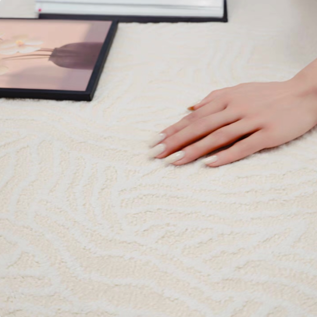Classic Nordic 3D design Wilton woven carpet (Clear Moon) 