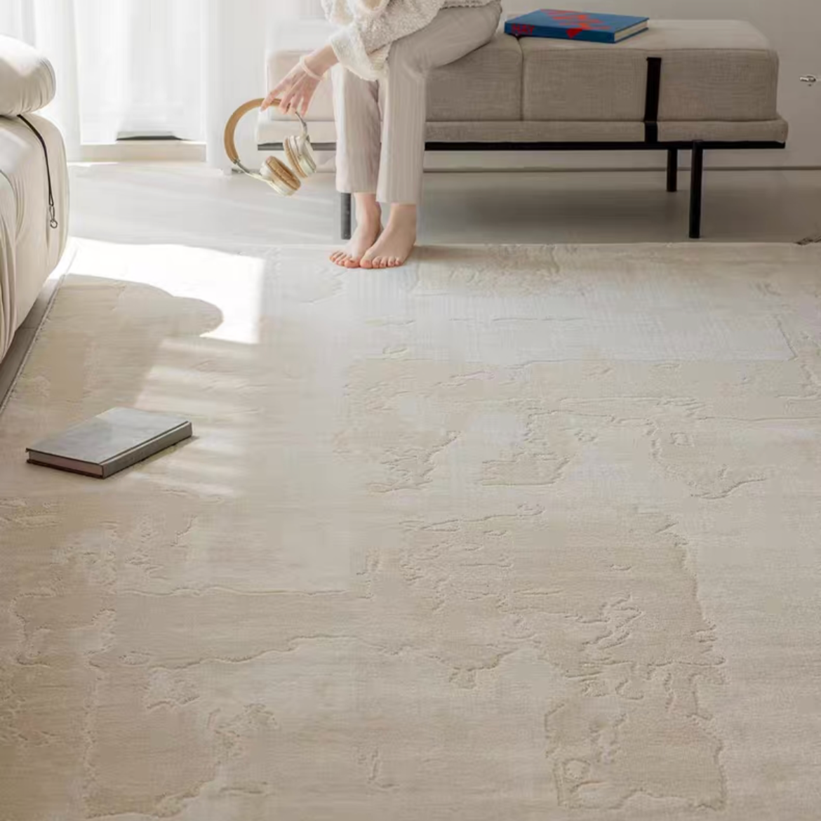 Classic Scandinavian 3D design Wilton woven carpet (Lille) 