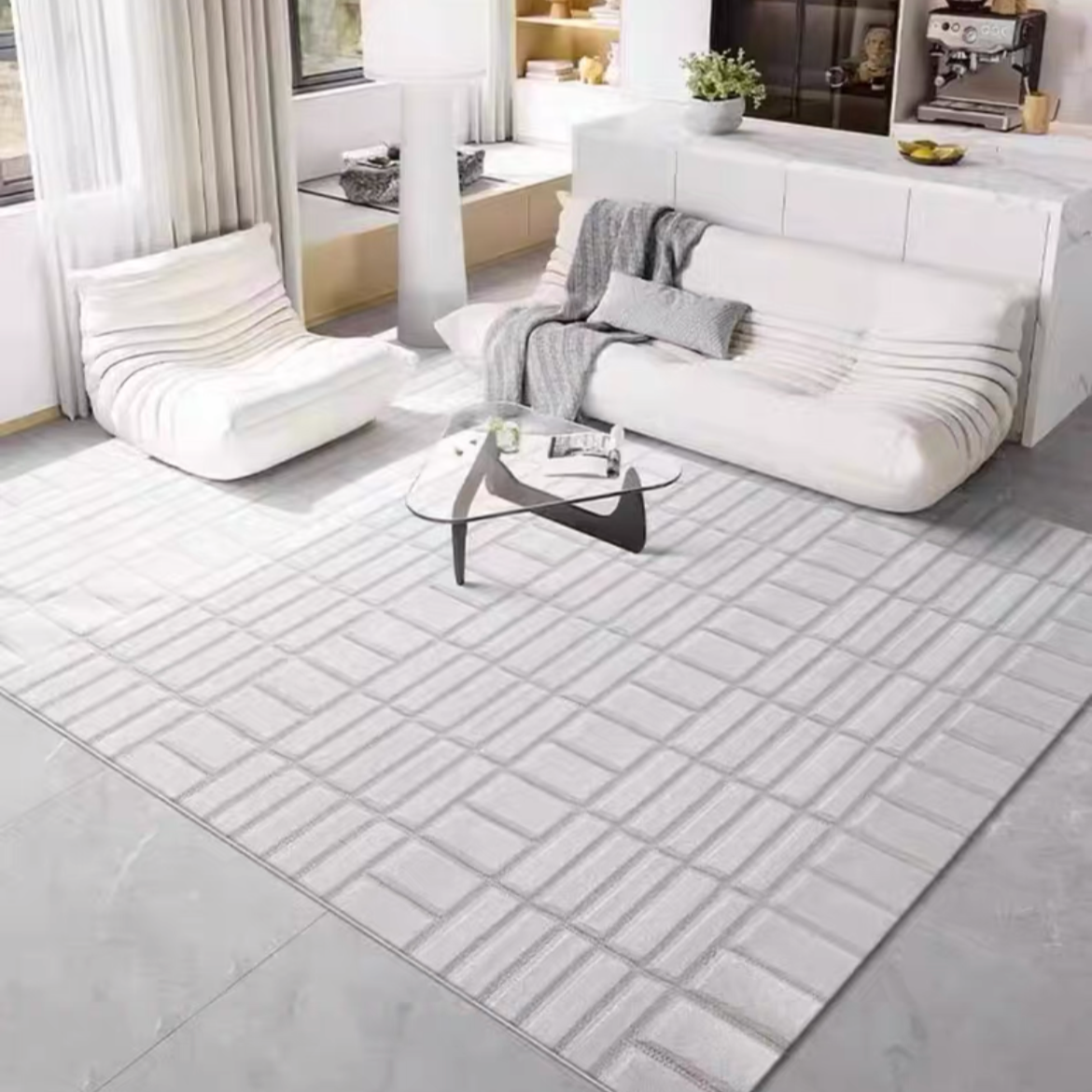 Classic Nordic 3D design Wilton woven carpet (Lz) 