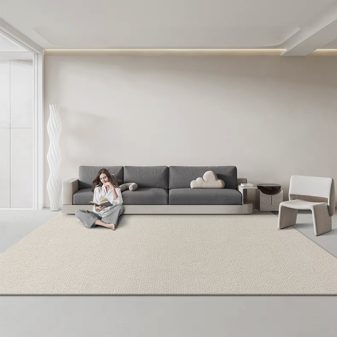 Classic Nordic 3D design Wilton woven carpet (Sophia DG)