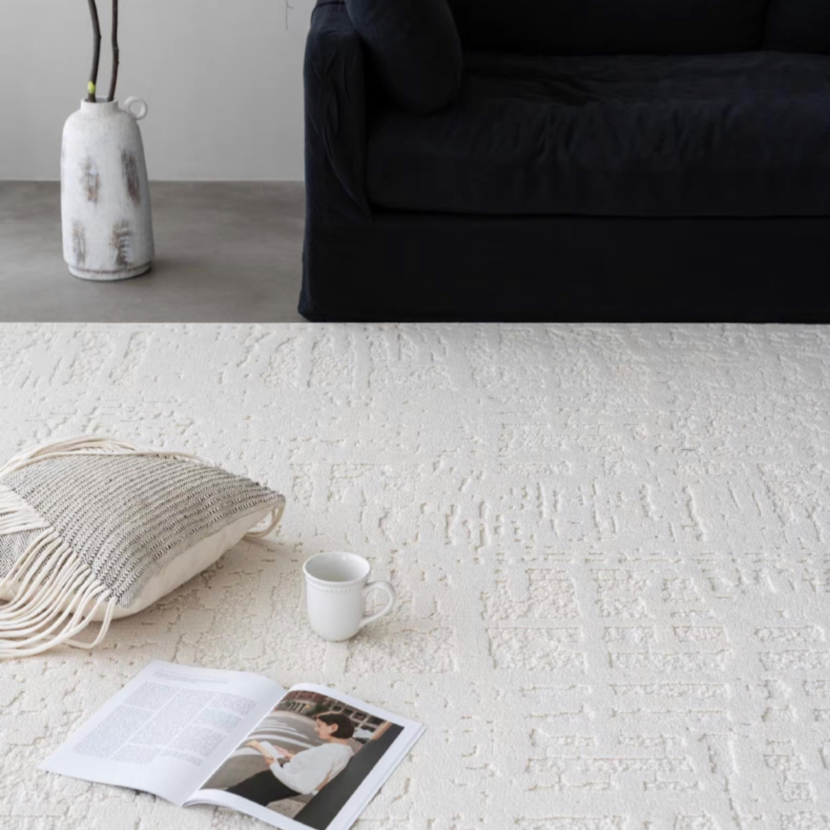 Classic Scandinavian 3D design Wilton woven carpet (Faustin) 