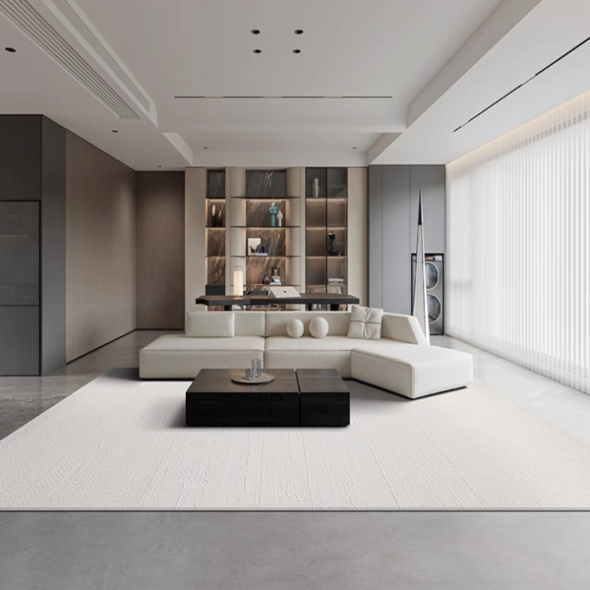 Classic Scandinavian 3D design Wilton woven carpet (Faustin) 