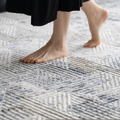 Classic Scandinavian 3D design Wilton woven carpet (meredith-blue) 