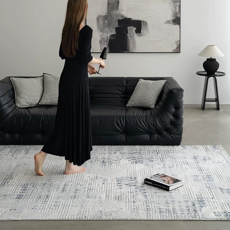 Classic Scandinavian 3D design Wilton woven carpet (meredith-blue) 