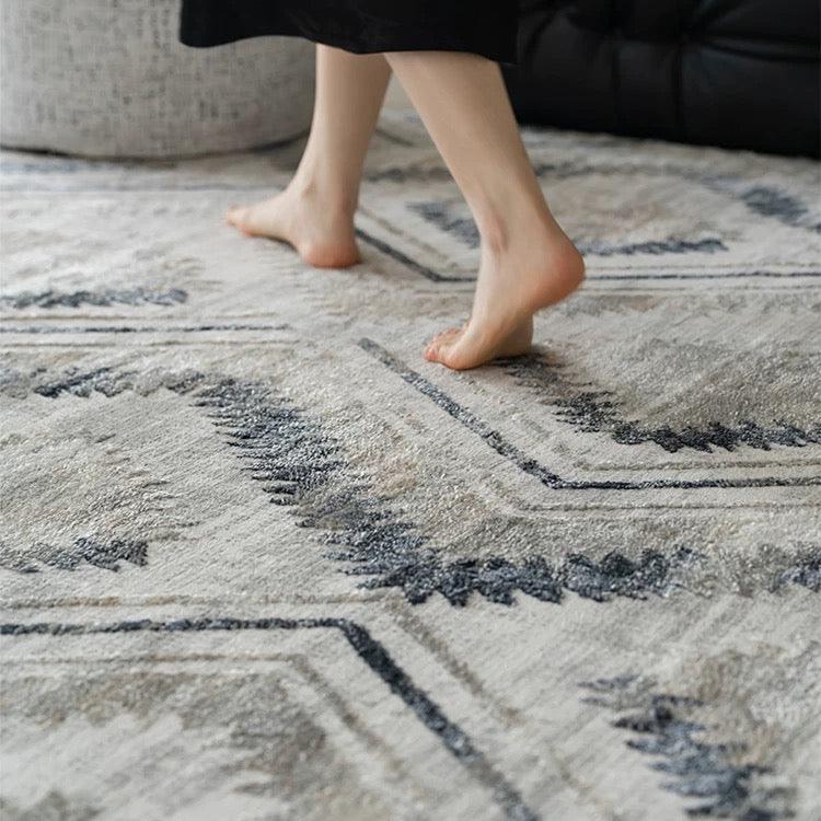Classic Scandinavian 3D design Wilton woven carpet (meredith-blue) 