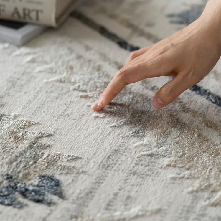 Classic Scandinavian 3D design Wilton woven carpet (meredith-blue) 