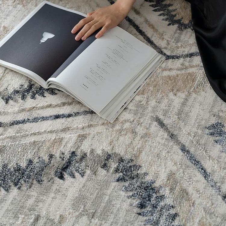 Classic Scandinavian 3D design Wilton woven carpet (meredith-blue) 