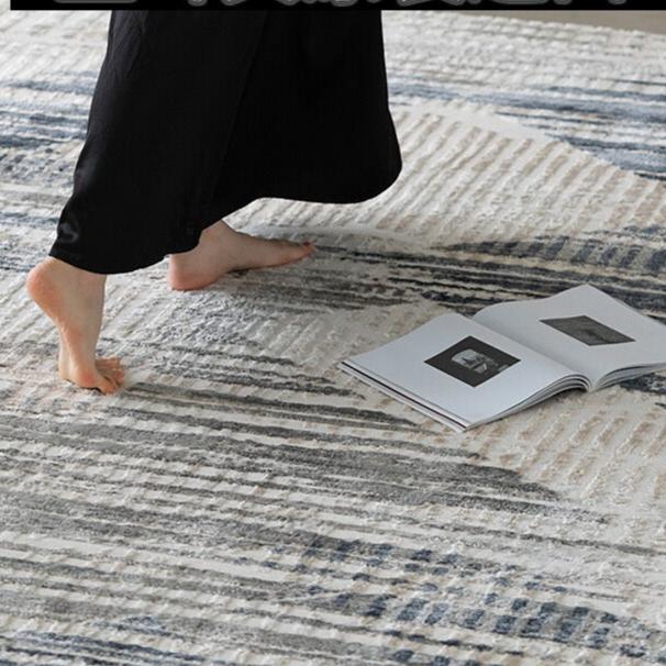 Classic Scandinavian 3D design Wilton woven carpet (meredith-blue) 