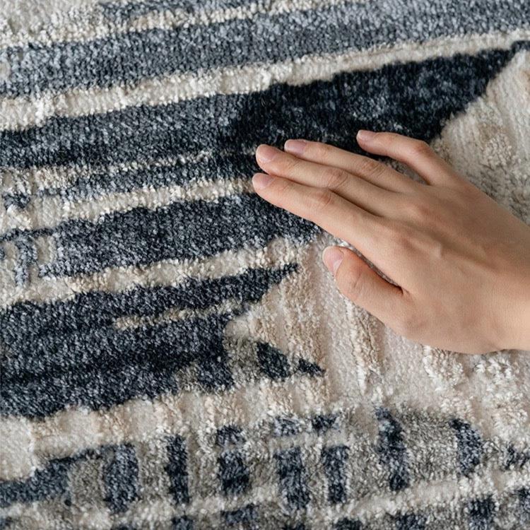 Classic Scandinavian 3D design Wilton woven carpet (meredith-blue) 