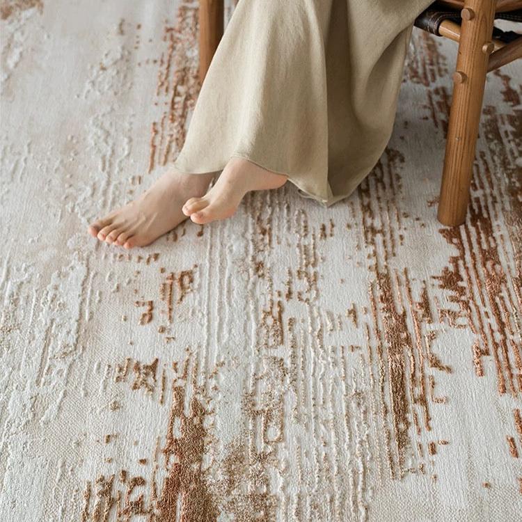 Classic Scandinavian 3D design Wilton woven carpet (meredith-orange) 