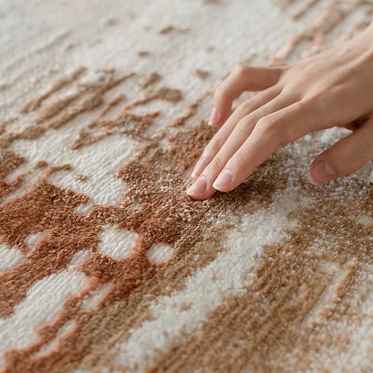 Classic Scandinavian 3D design Wilton woven carpet (meredith-orange) 